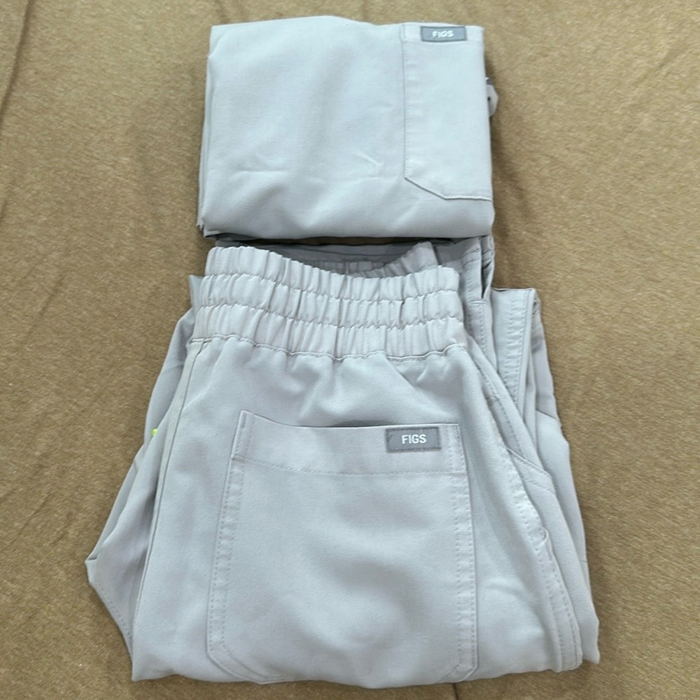 COPY NOT SOLD YET  - USED Slate figs scrubs set
